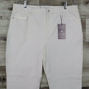 Gloria Vanderbilt* Women's Soft Touch Classic Rise Vintage White Capri Size~ 16P